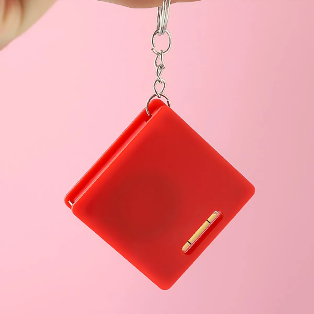 Mini Keychain Tape Bubble Level 1meter Measuring Steel Ruler 2