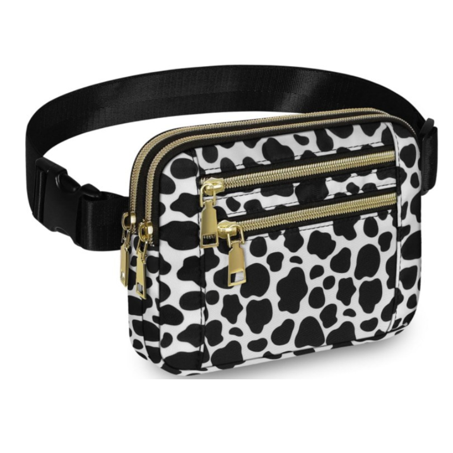 High-Capacity Polyester 4 Pockets Crossbody Fanny Pack 5