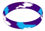 Printed Swirl Silicone Wristband Keychain 2