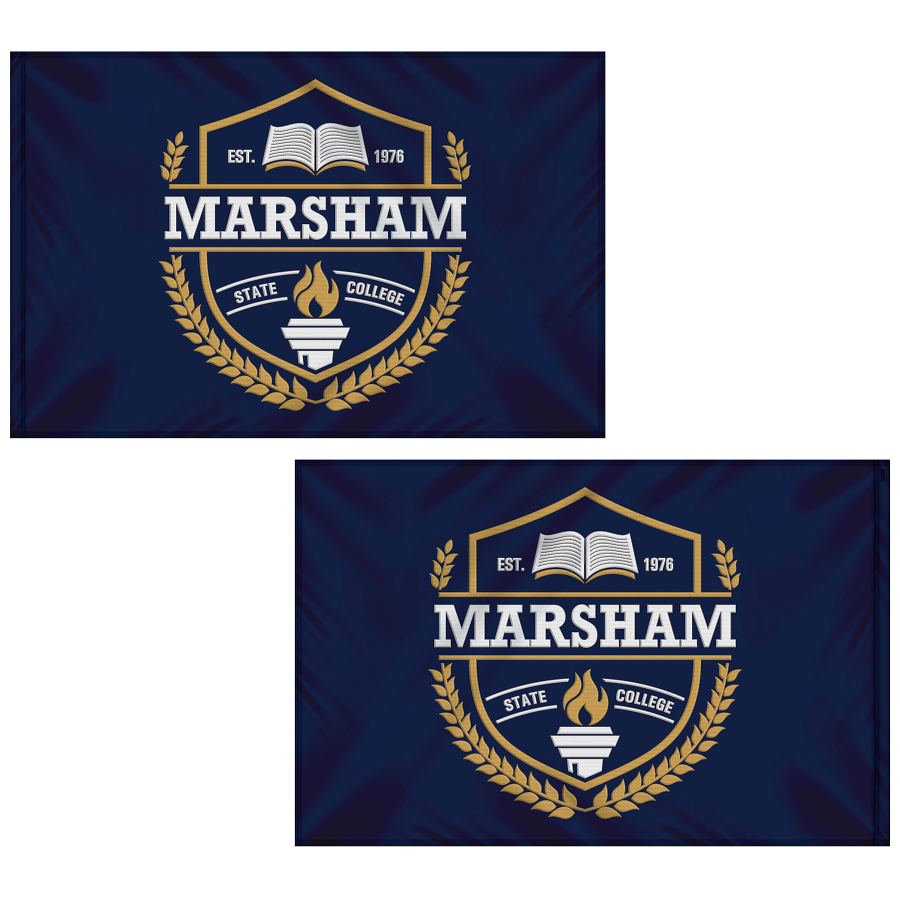 4' x 6' Double Sided Embroidered Flag with Pole Sleeve 7