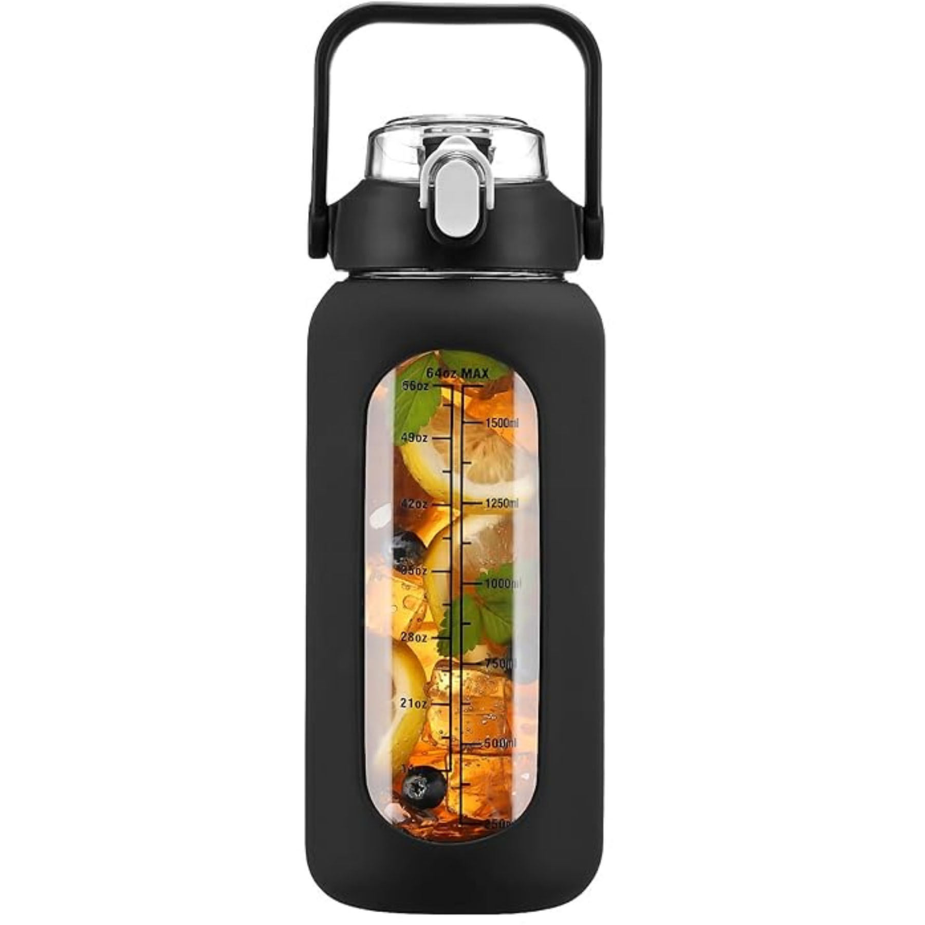 64 oz Glass Graduated Water Bottle 7