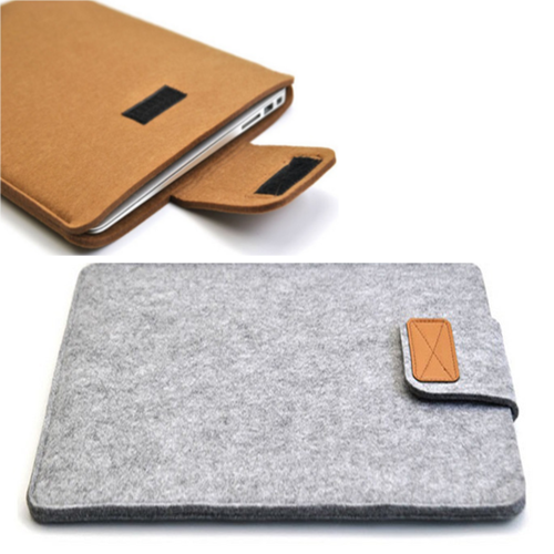 Felt Laptop Sleeve with Hook-and-Loop Fastener 10