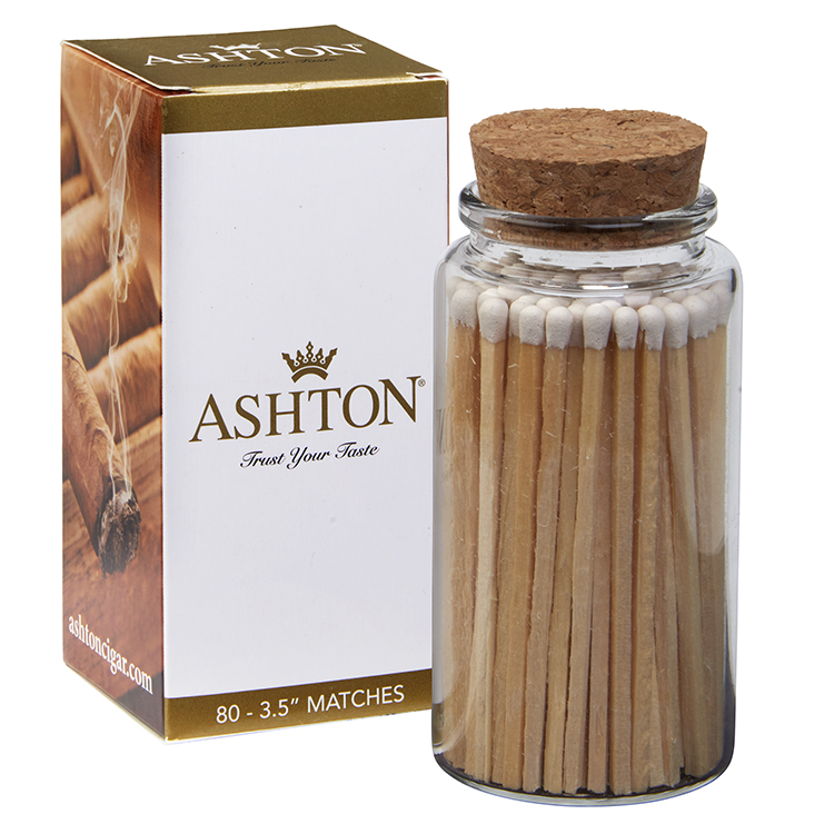 "Aglow" Glass Match Stick Jar - 80 count - with Fully Customized Gift Box 2