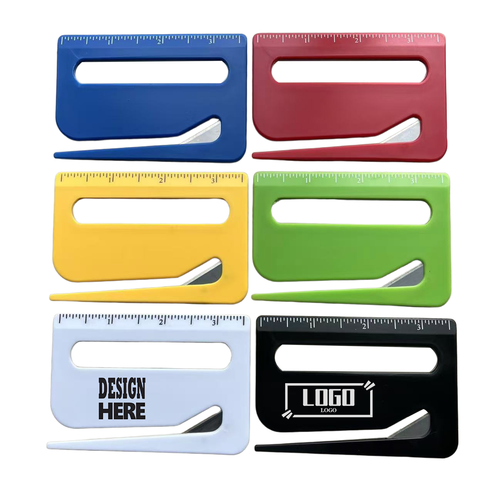 Ergonomic Mail Slitter with Integrated Magnifier and Scale 1