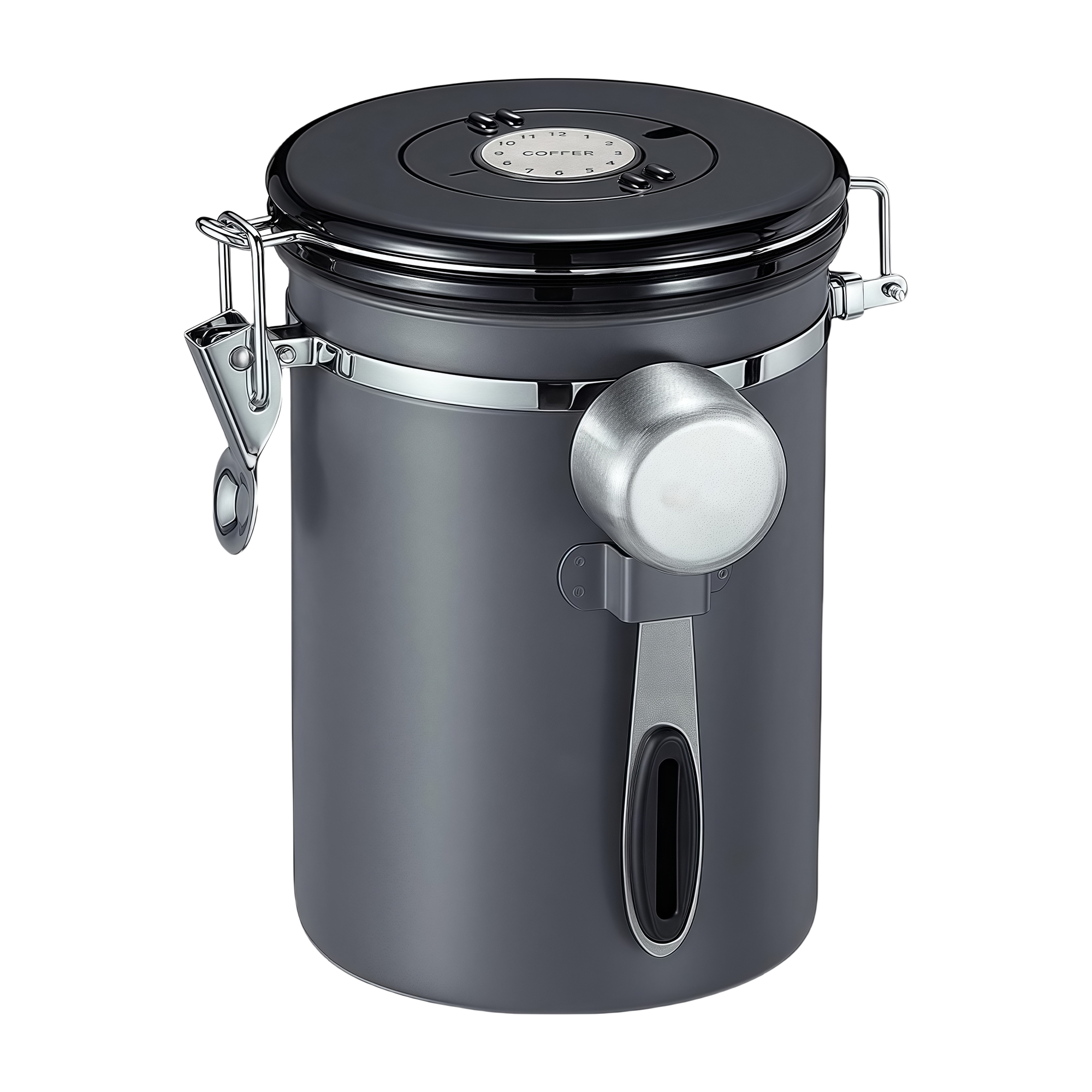 1.8L Coffee Bean Storage Canister with One-Way Valve 6