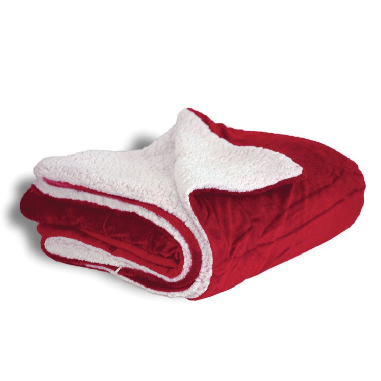 Red Sherpa Throw Blanket 1