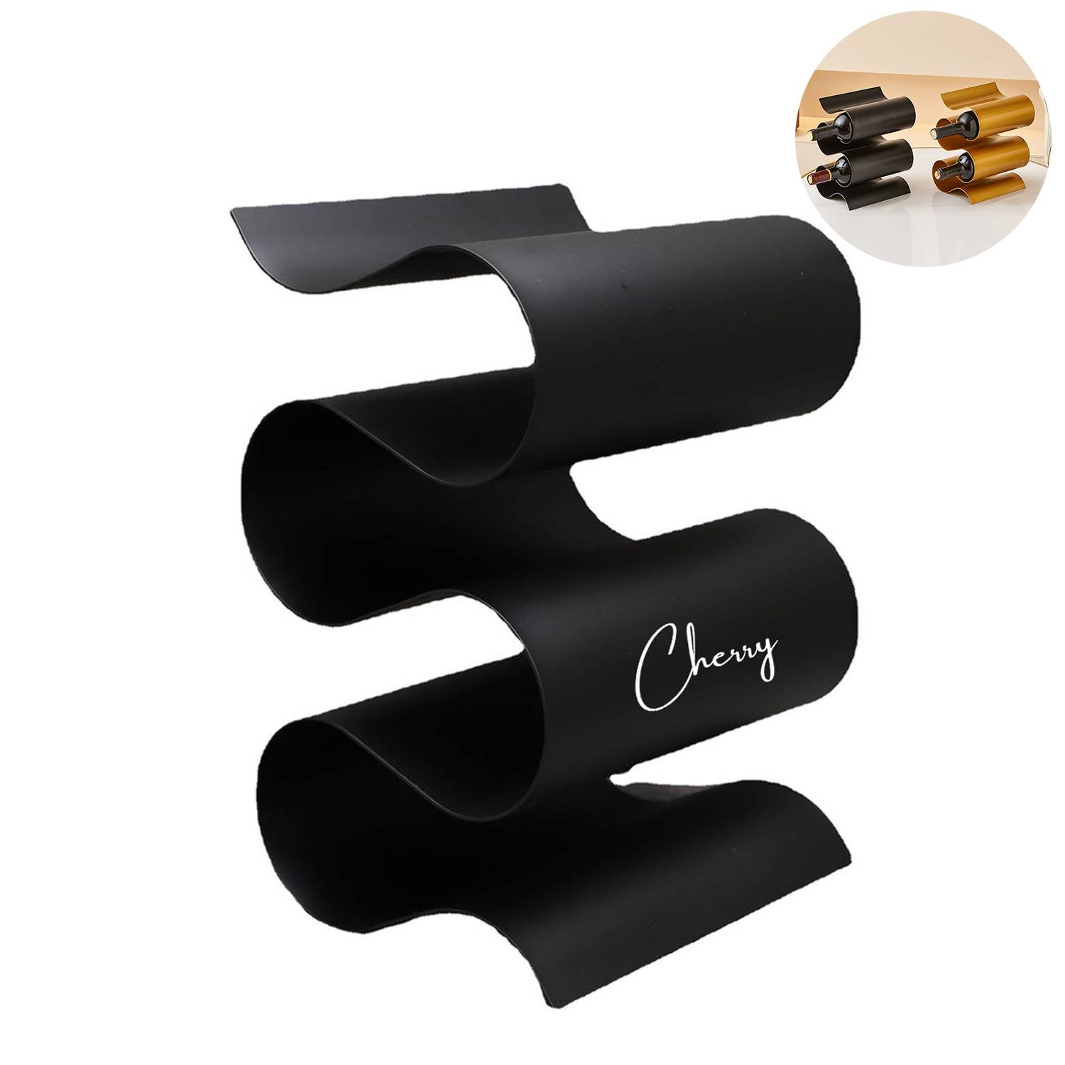 Metal S-shaped wine rack 2