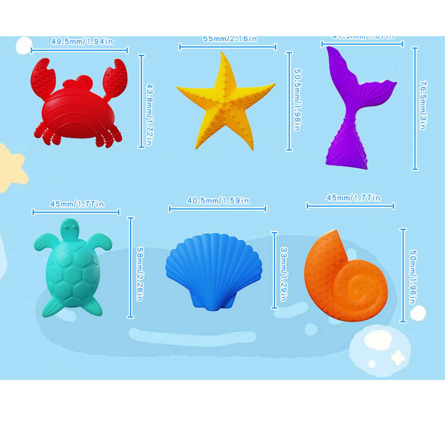 Sensory Silicone Stress Relief Toys 6pcs/set 2