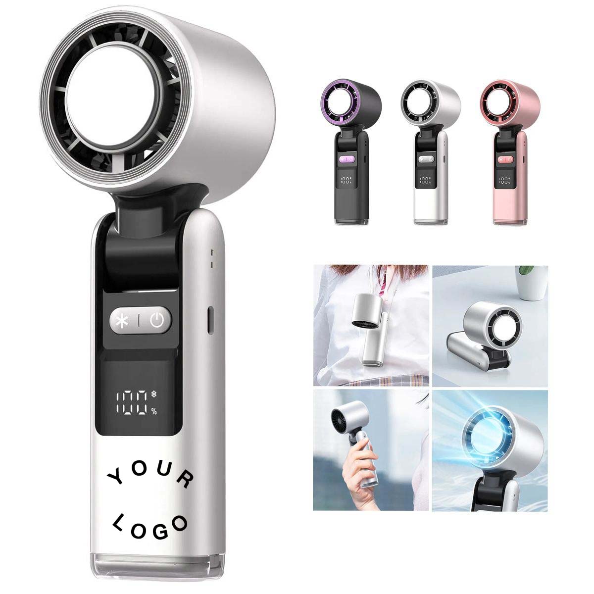 High Power Handheld Fan with 100 Speed Settings 2