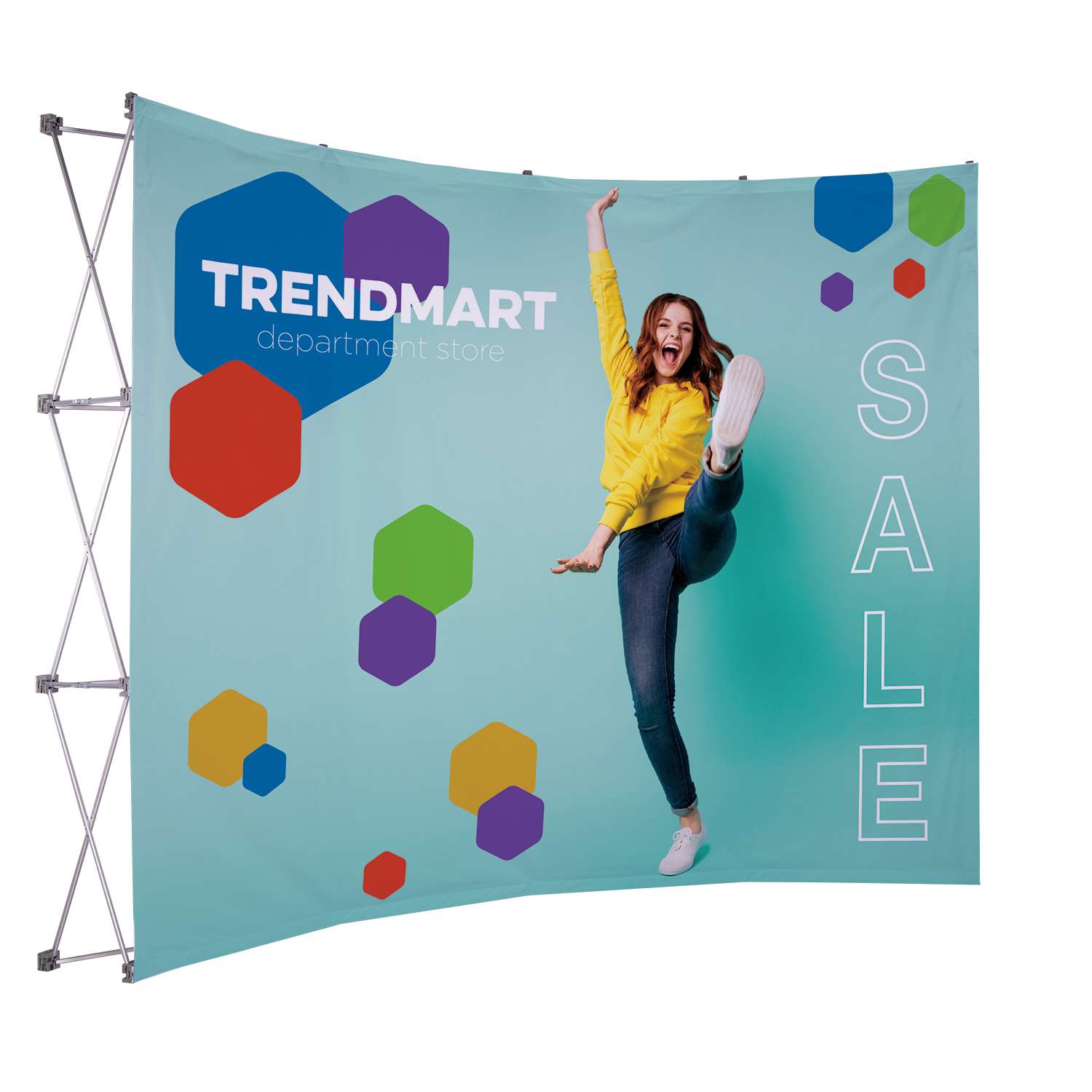 10' Curved Splash Floor Display Face Kit (Polyester Knit)