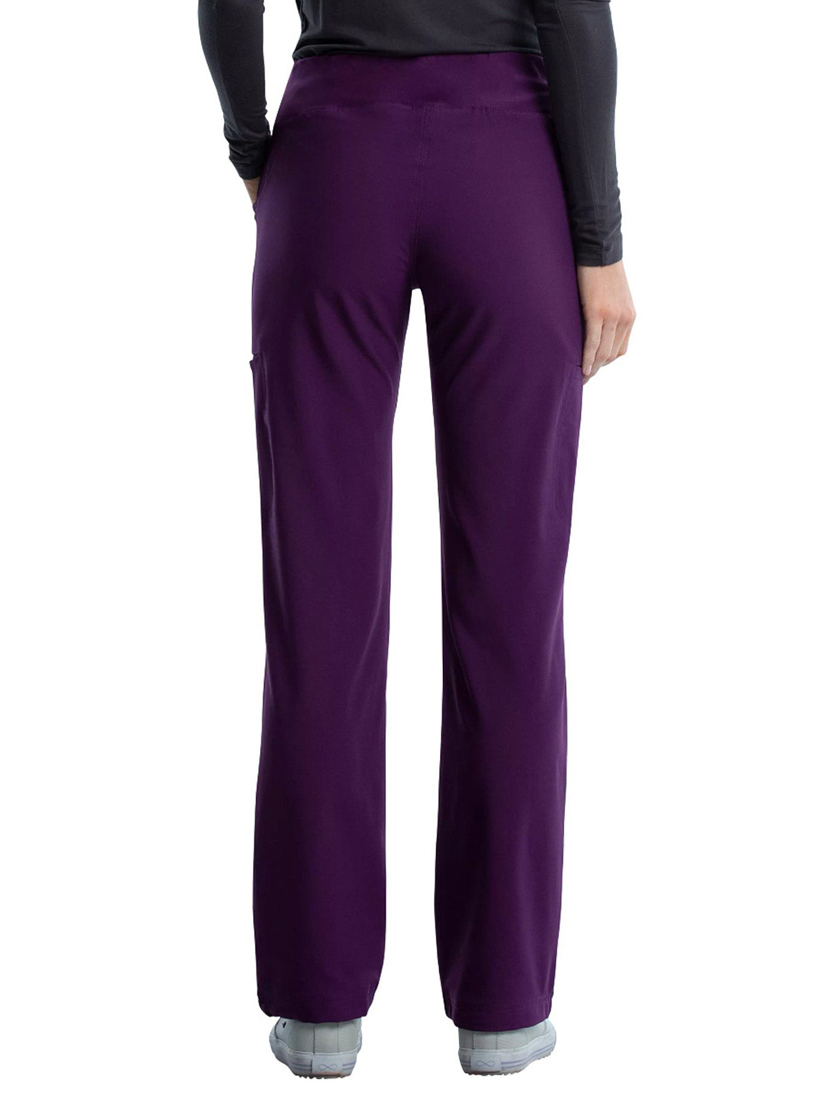 Cherokee - iFlex - Mid Rise Straight Leg Comfort Knit Waistband Pull-on Pant 10