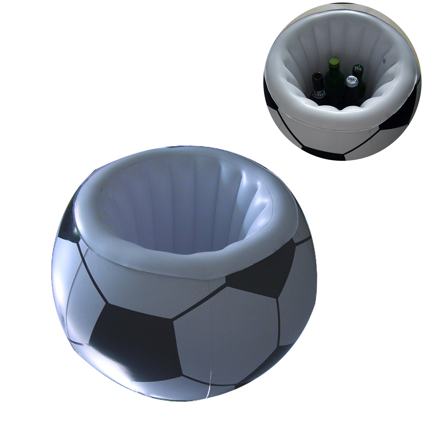 Inflatable PVC Soccer Ball Beverage Cooler Ice Bucket 3