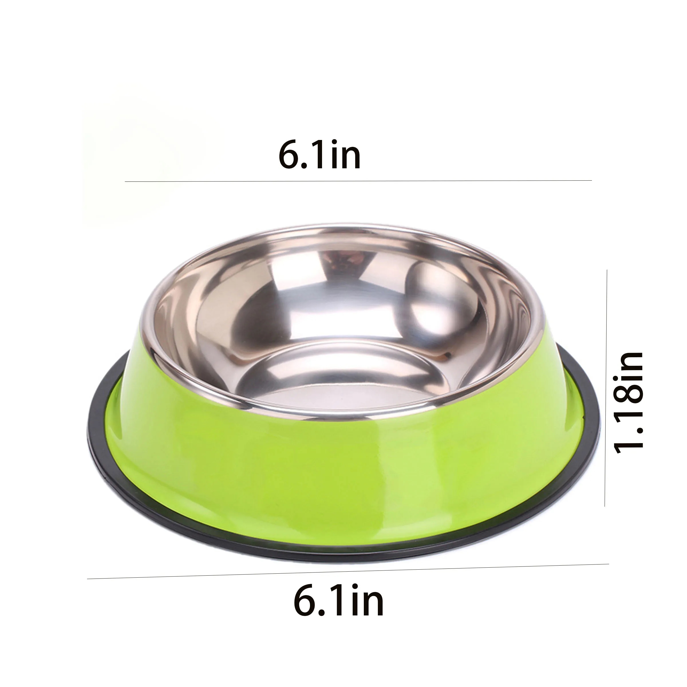 Stainless Steel Colorful Painted Non-Slip Pet Bowl 4