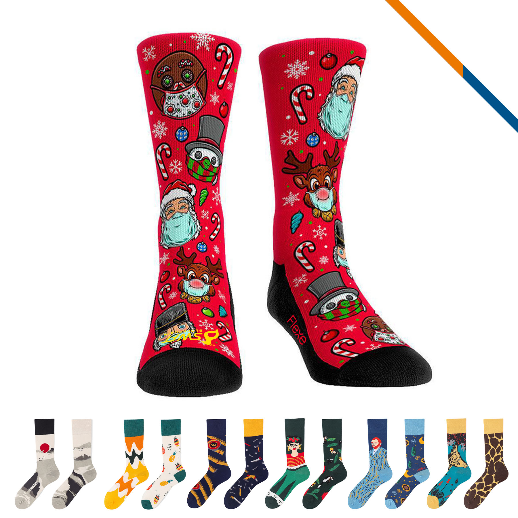 Donsage Printed Socks 2