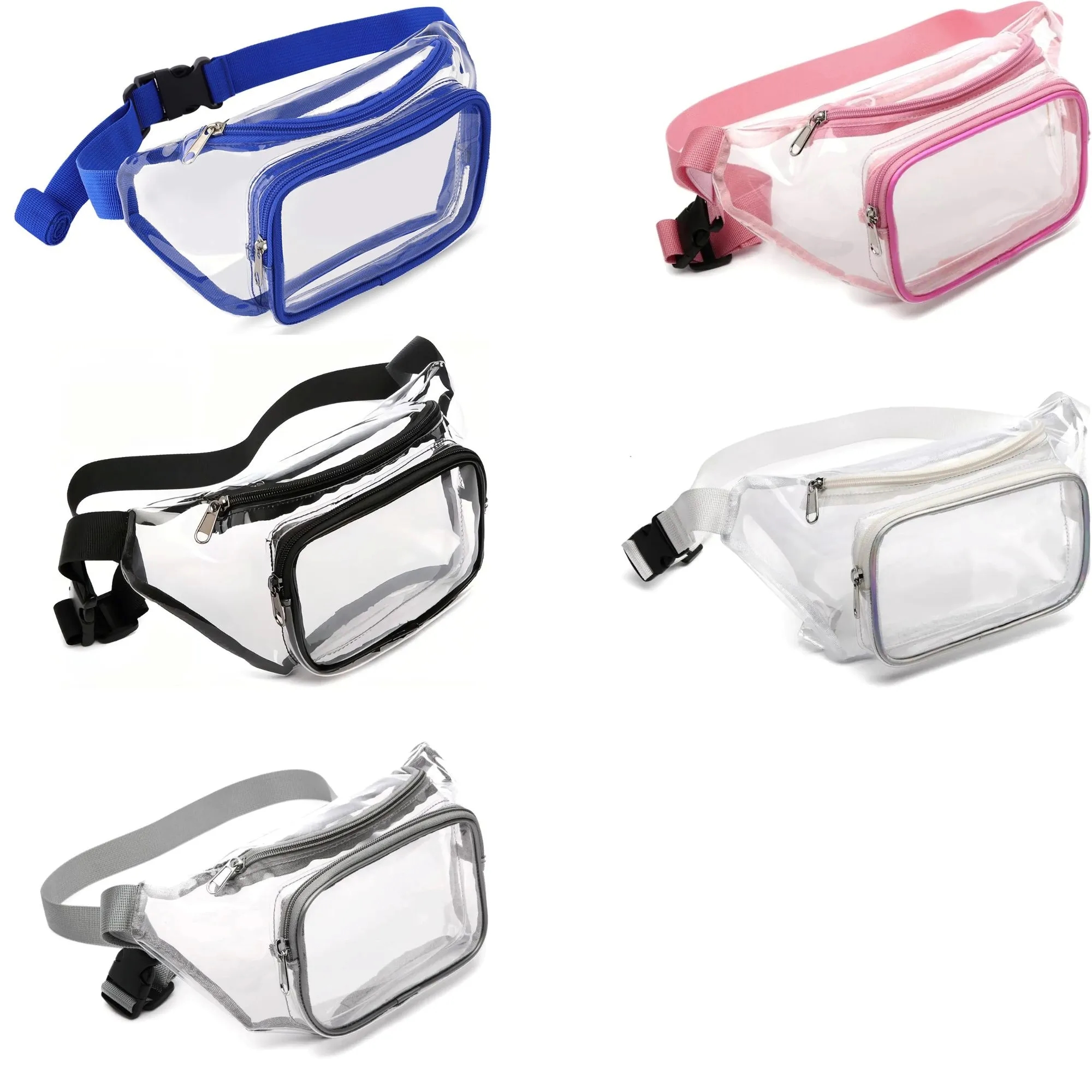 PVC Transparent Adjustable Large Capacity Sports Waist Pack 4