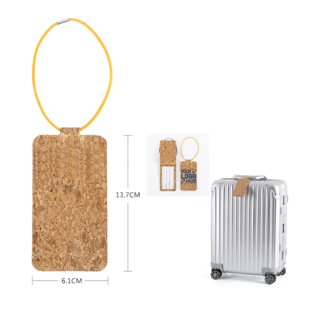 PU Leather Luggage Tag Wood Pattern 2