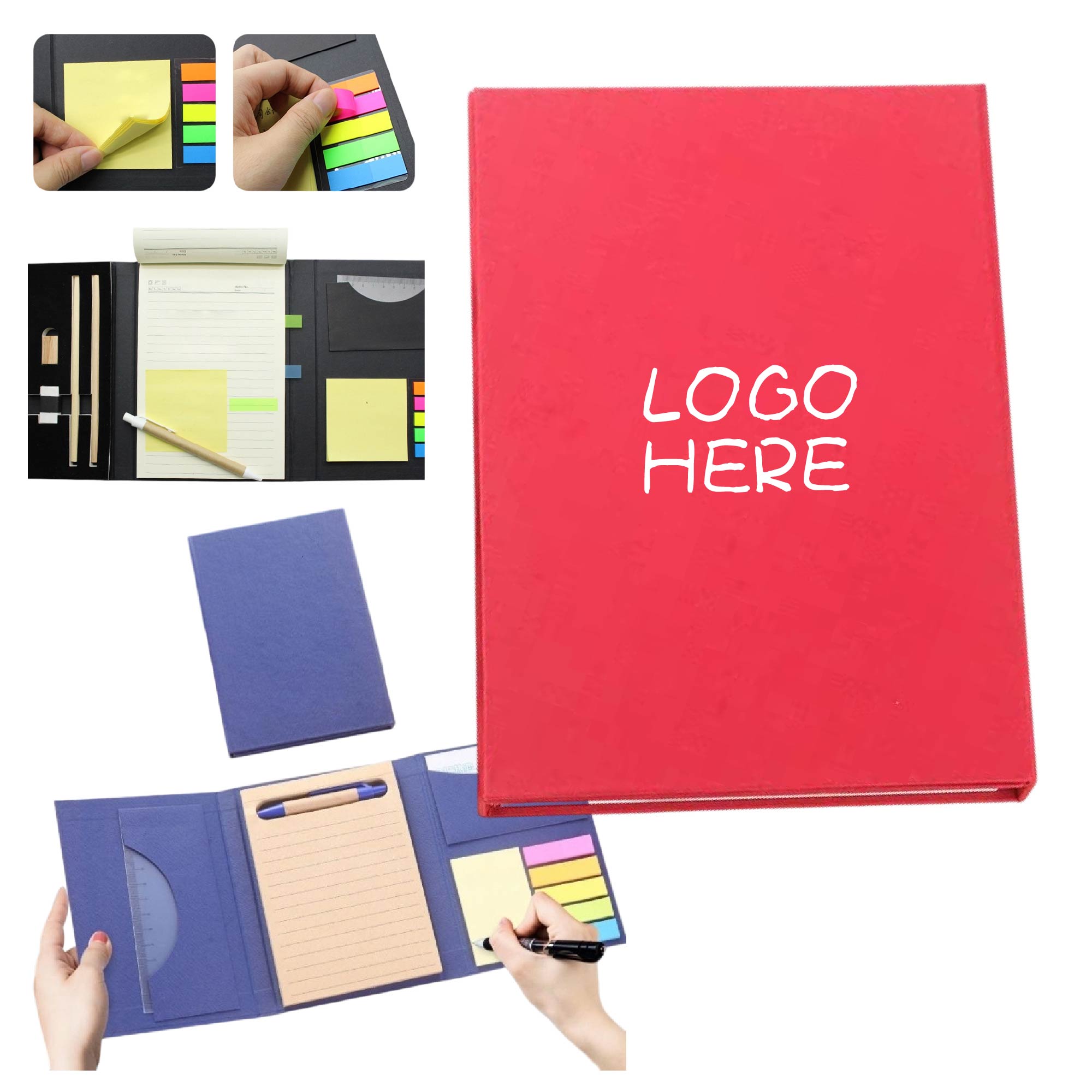 Kraft Paper Cover Notepad Set-Memo Pads Sticky Notes 3