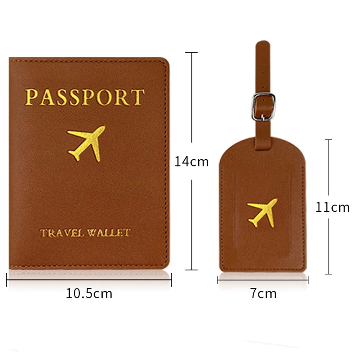 Travel PU Document Passport Storage Wallet with Baggage Tag 4