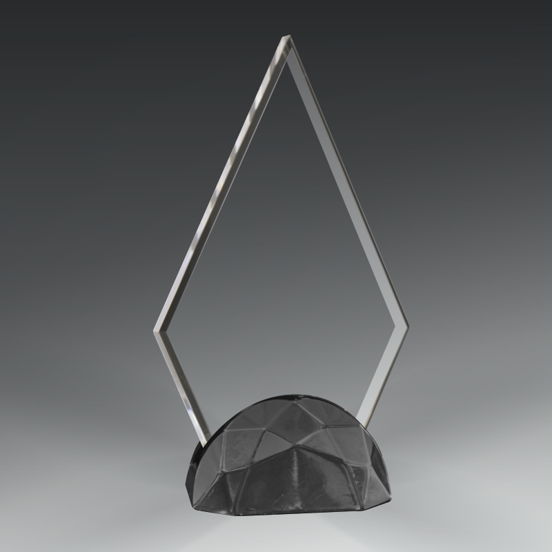 Acrylic Triangle in Metal Base 8