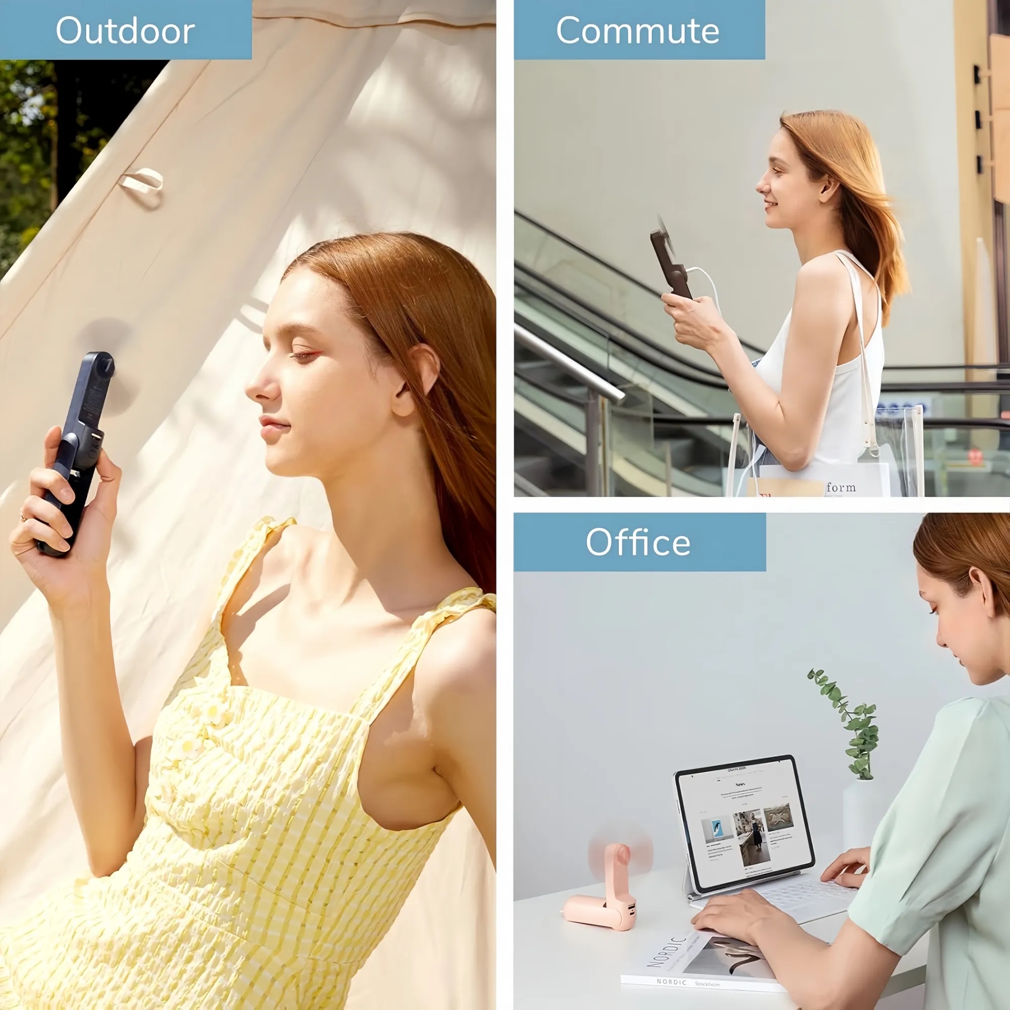 Portable Foldable Mini Fan & Charger Combo 9