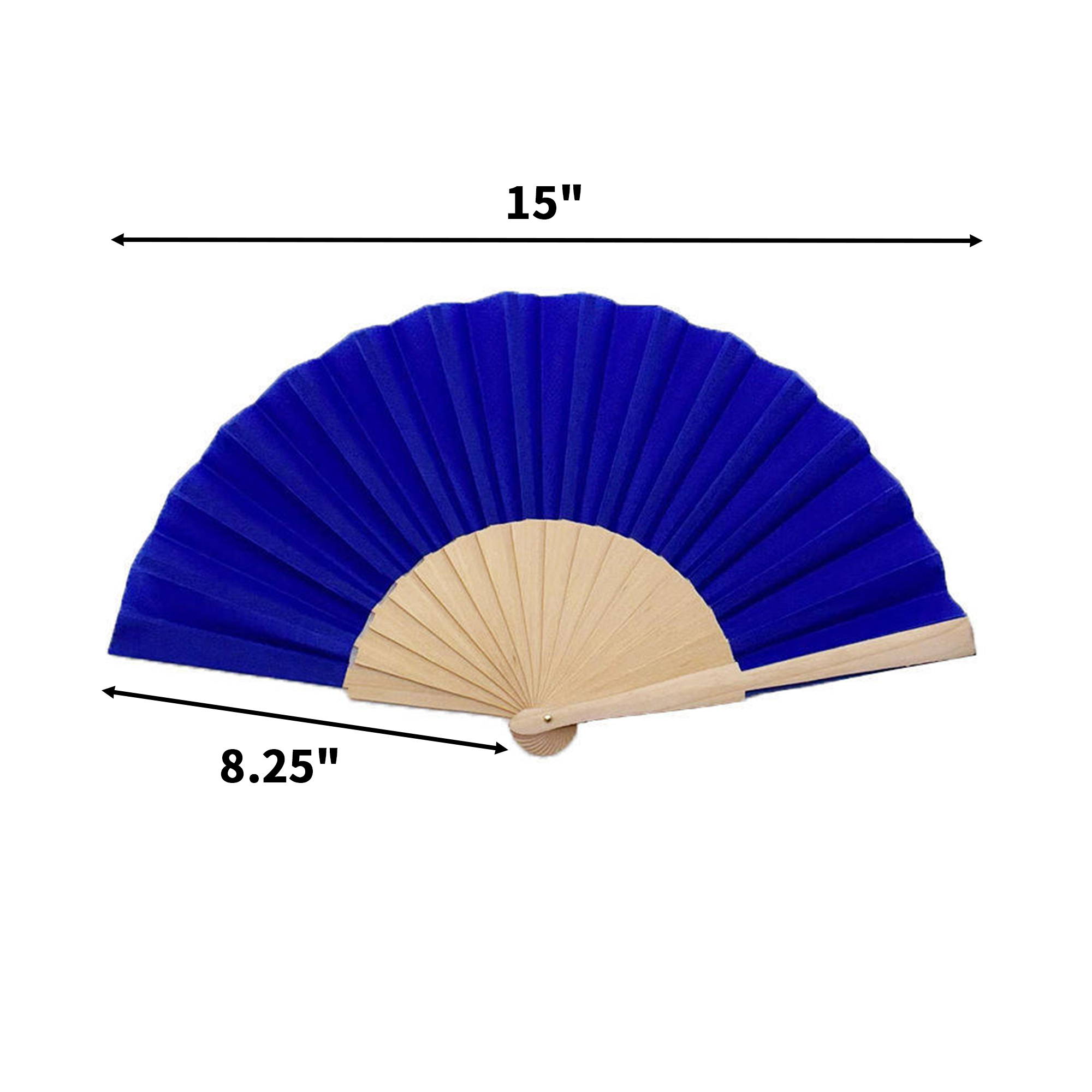 Full Color Bamboo Paper Folding Hand Fan 15 x 8.25" 12