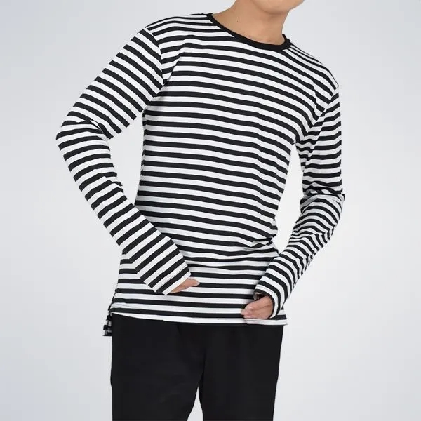 Men's Full Sleeve Striped Hip Hop T-Shirt 4