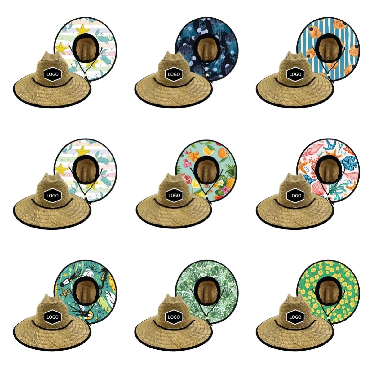 Mat Straw Sunshade Jazz Hat 3