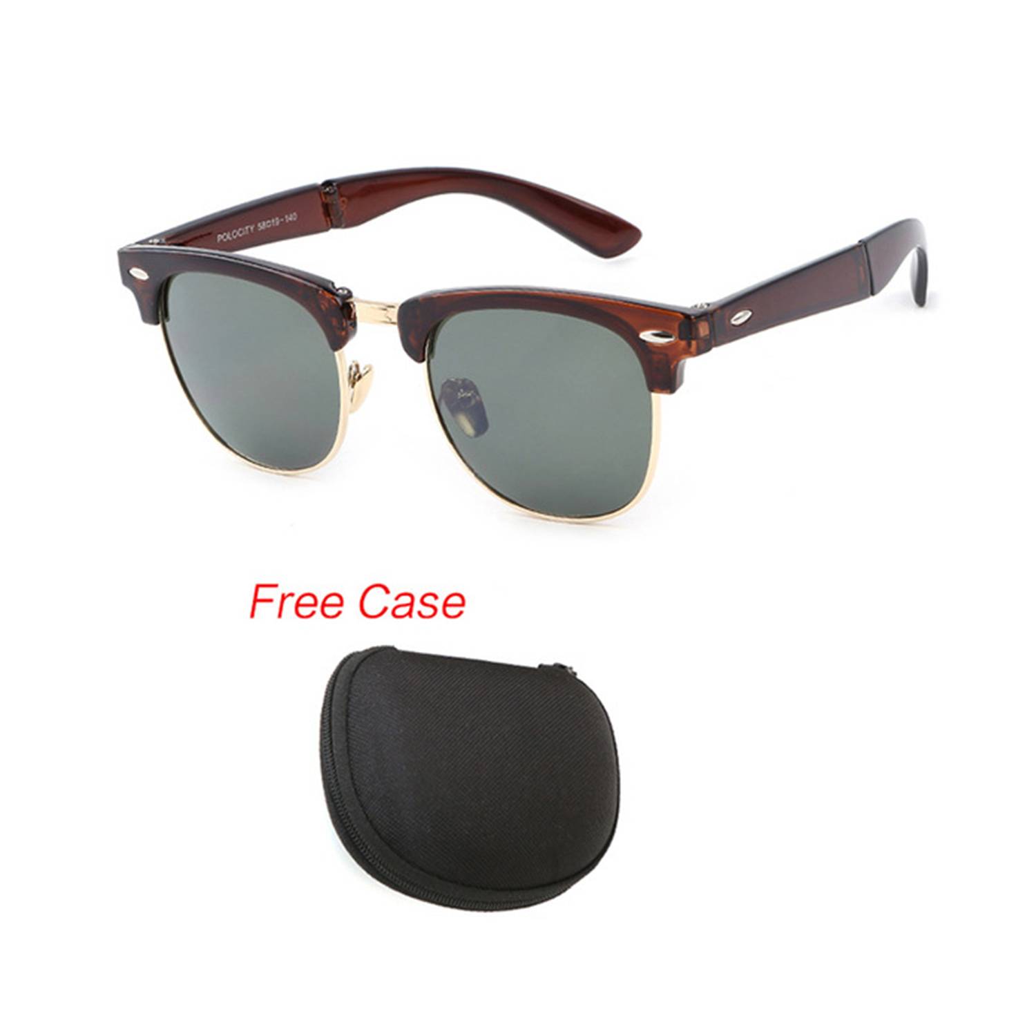 Polarized Folding Half Frame UV Protection Sunglasses 4