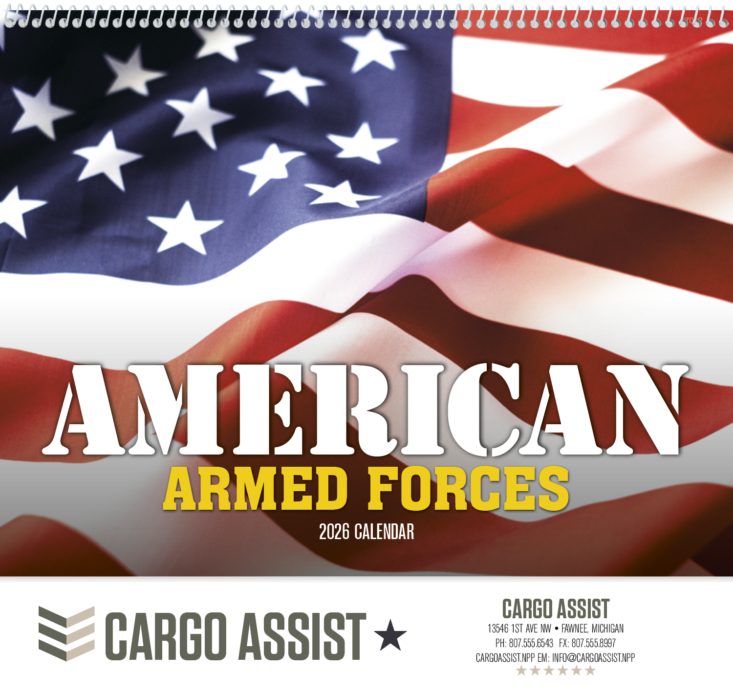 Good Value™ American Armed Forces - Spiral Calendar 24