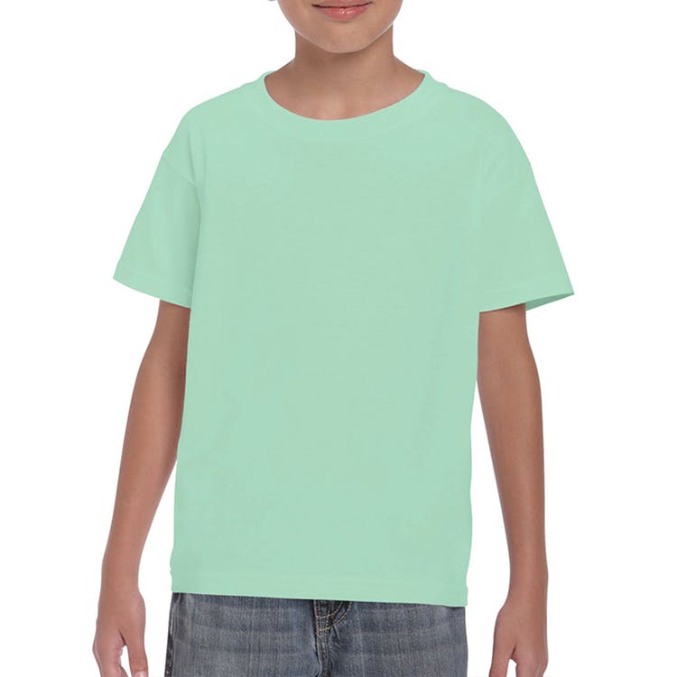 Heavy Cotton Youth T-shirt Mint Green Medium 2