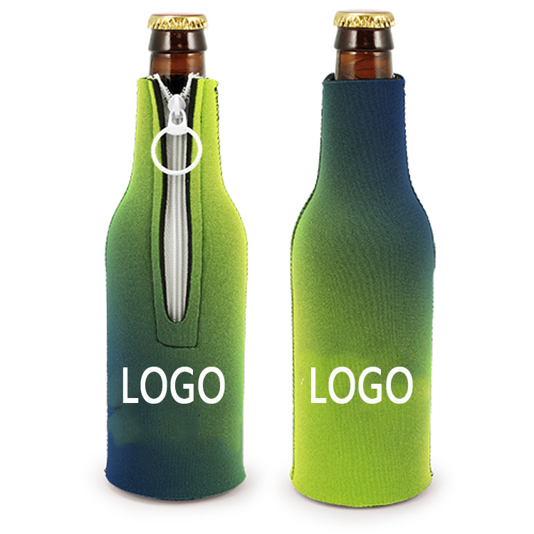 Neoprene Bottle Sleeve With Zipper 1