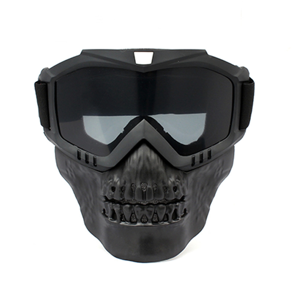 Detachable Cross Country Riding Ski Goggles Skull Face Mask 1