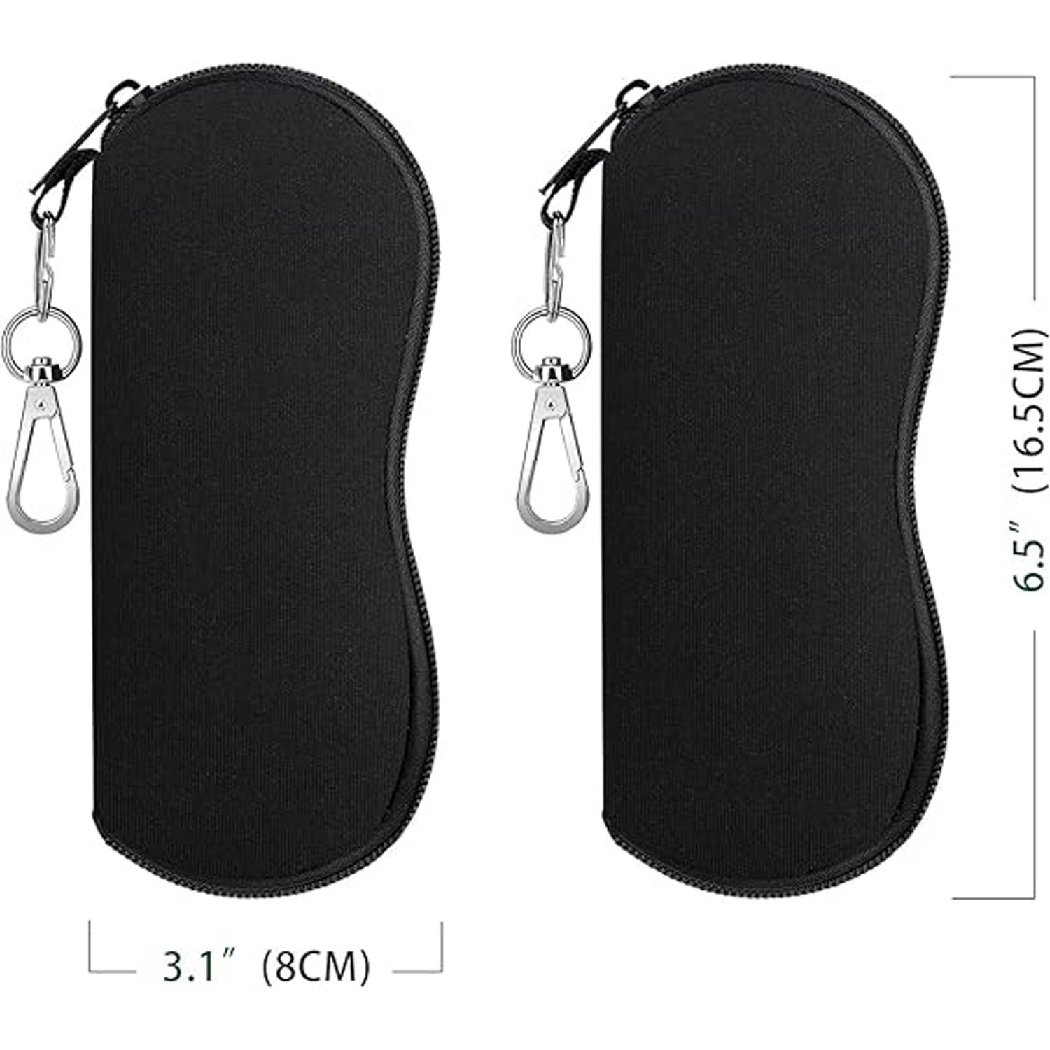 Waterproof Portable Neoprene Glasses Case w/Zipper 2