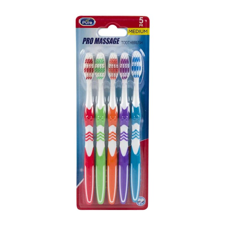 Pro Massage Toothbrushes - Assorted 5 Pack 2