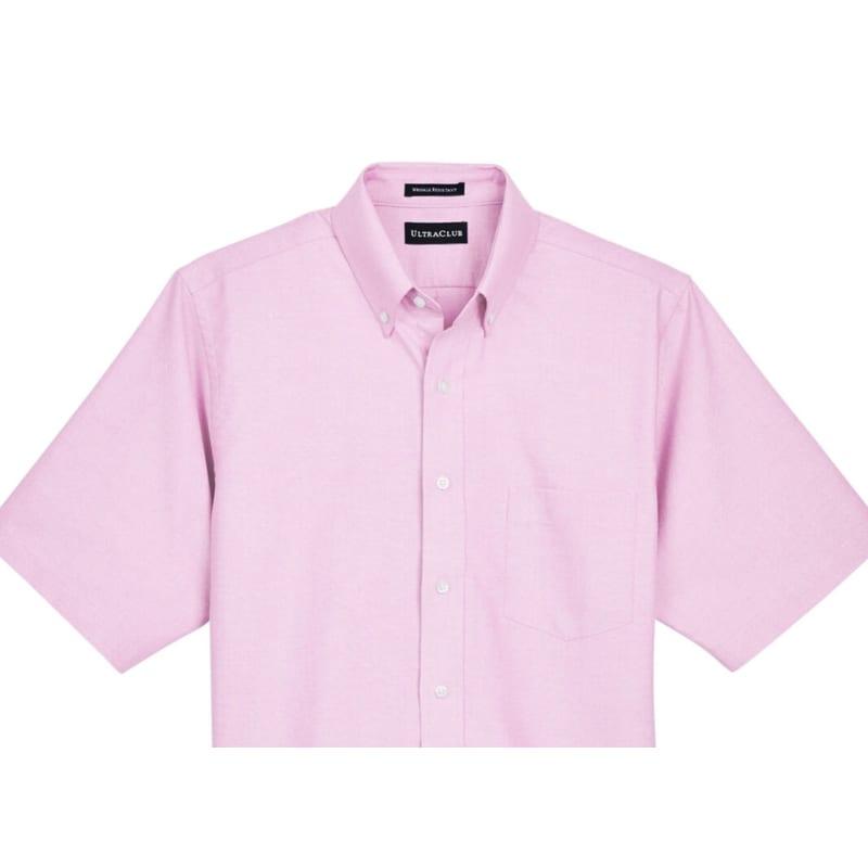 UltraClub Men's Classic Wrinkle-Resistant Short-Sleeve Oxford 12
