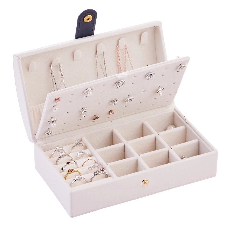 Custom PU Portable Travel Jewelry Organizer Storage Box 17