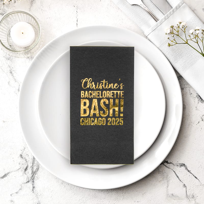 Foil Stamped Dinner Napkins 14