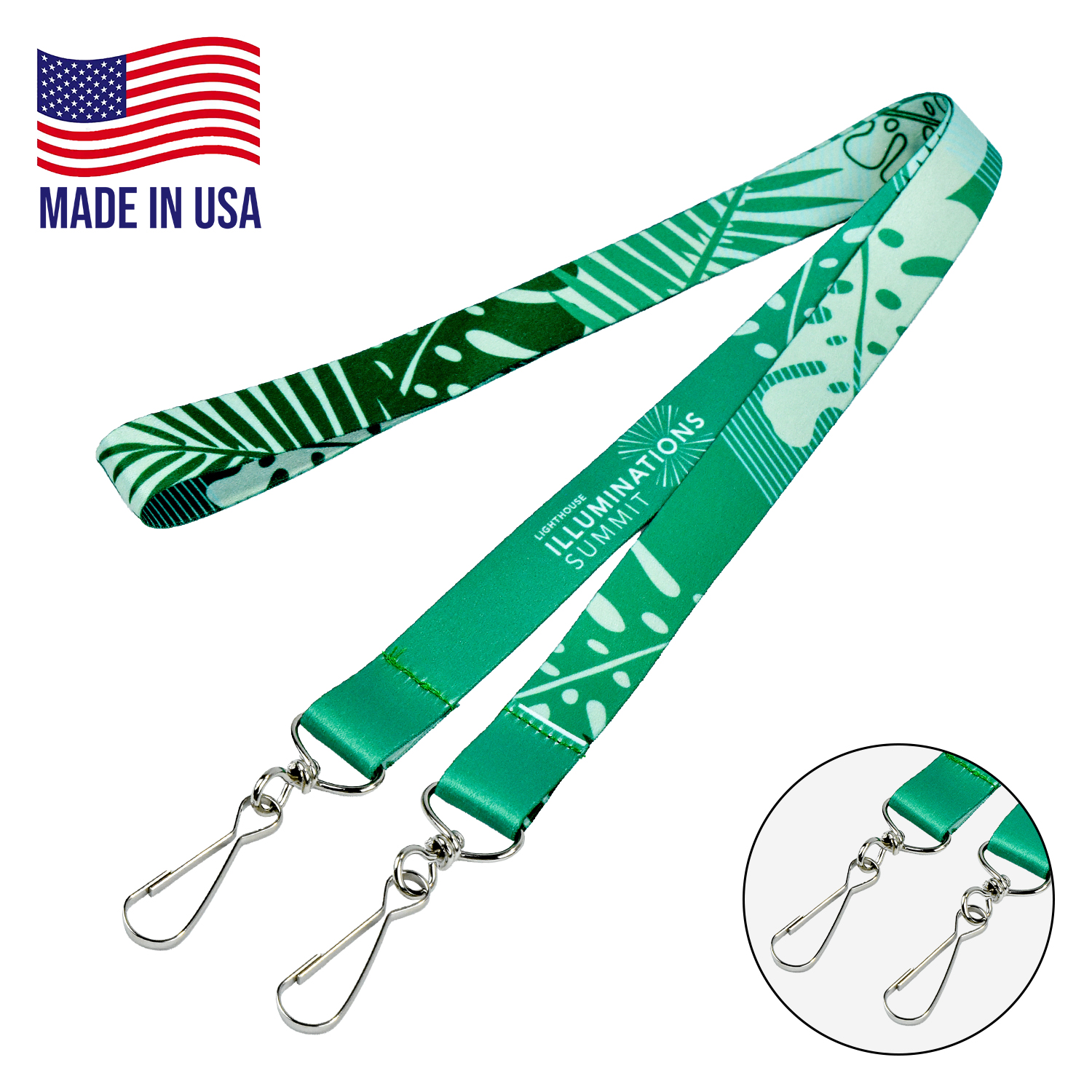 3/4" USA Made Double Ended Dye-Sub Lanyard 4