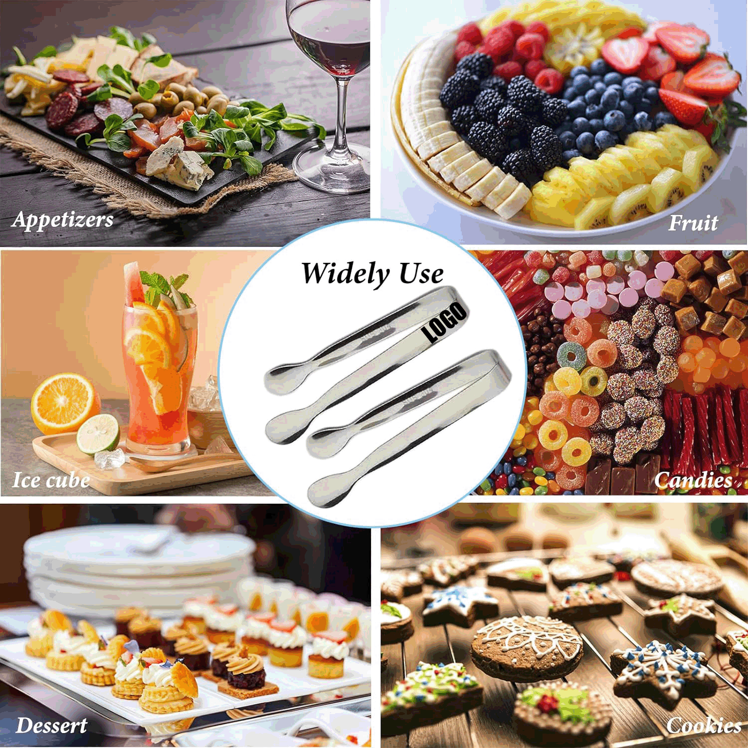 Stainless Steel Mini Serving Clips / Sugar Tongs / Ice Clips 2