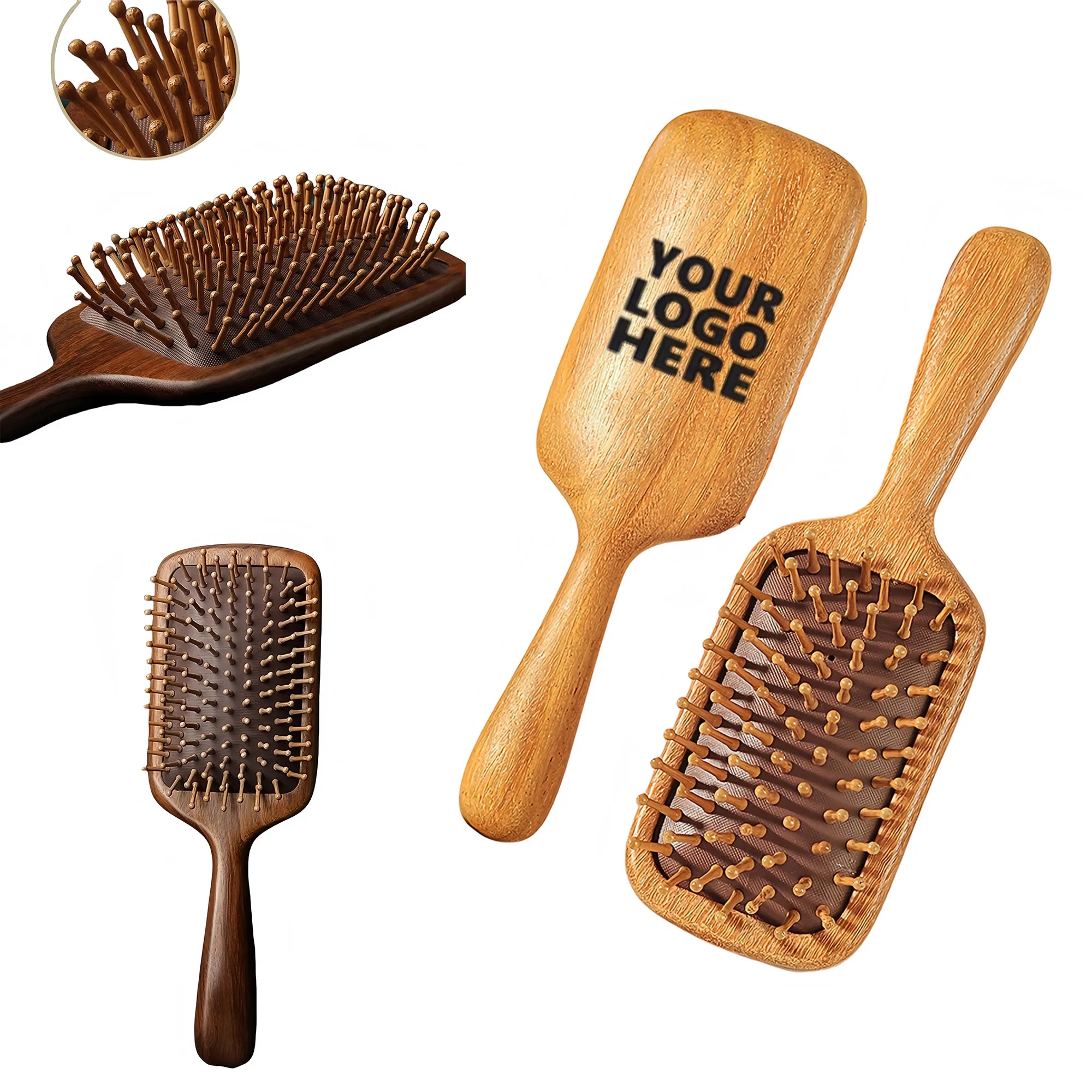 Premium Sandalwood Air Cushion Hairbrush For Scalp Massage