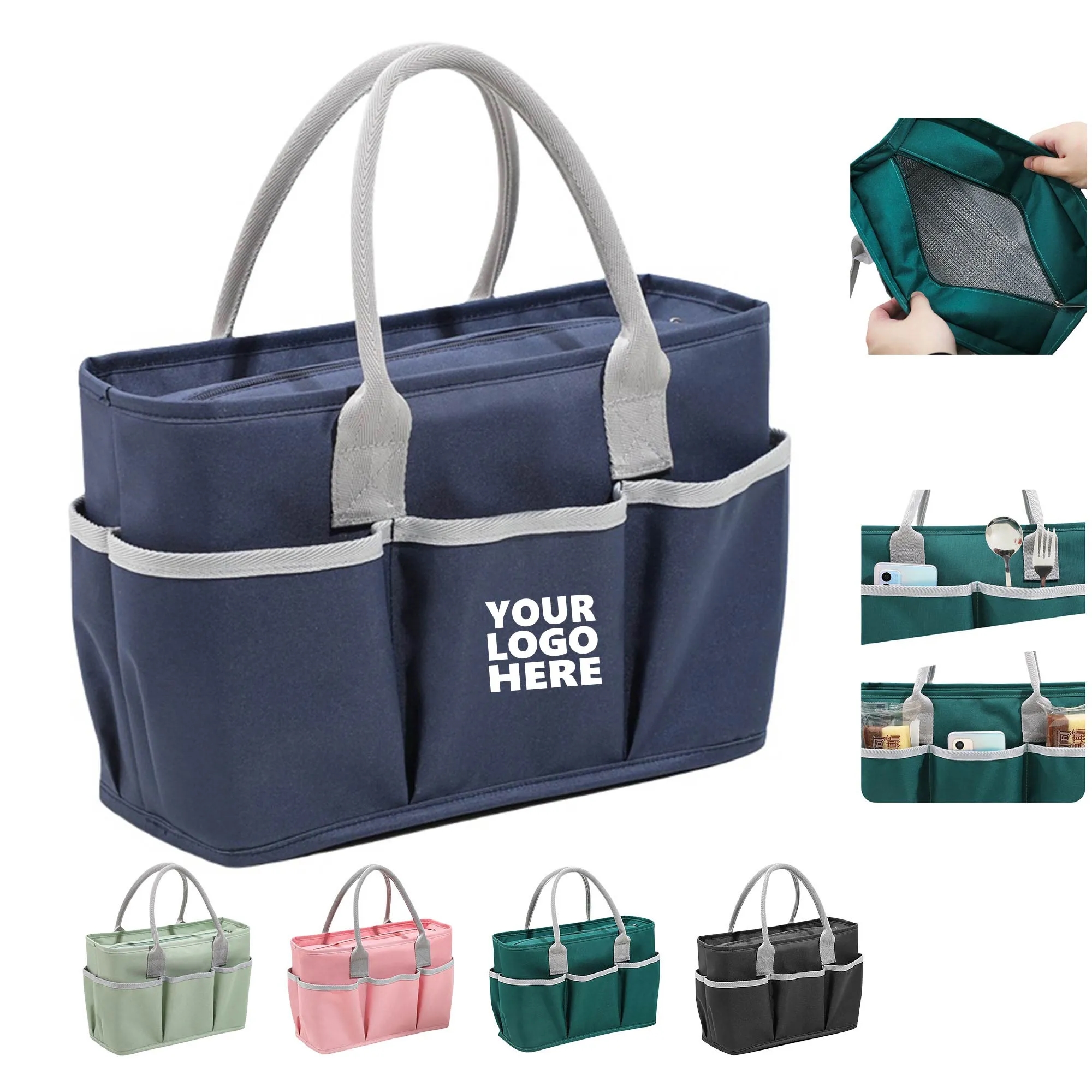 Insulated Reusable Lunch Bag with Handle 5