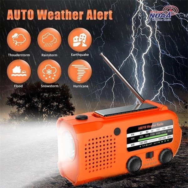 Emergency Hand Crank Solar Radio Flashlight 1