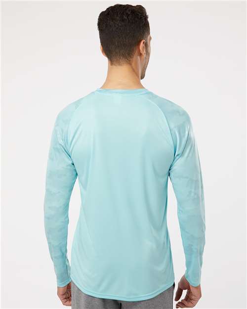 Unisex Cayman Performance Camo Colorblocked Long Sleeve T-Shirt - 216 90