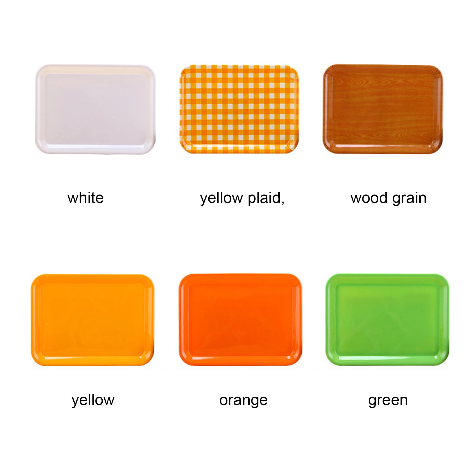 Plastic Restaurant Toddler Fast Food Serving Tray For Eating 4