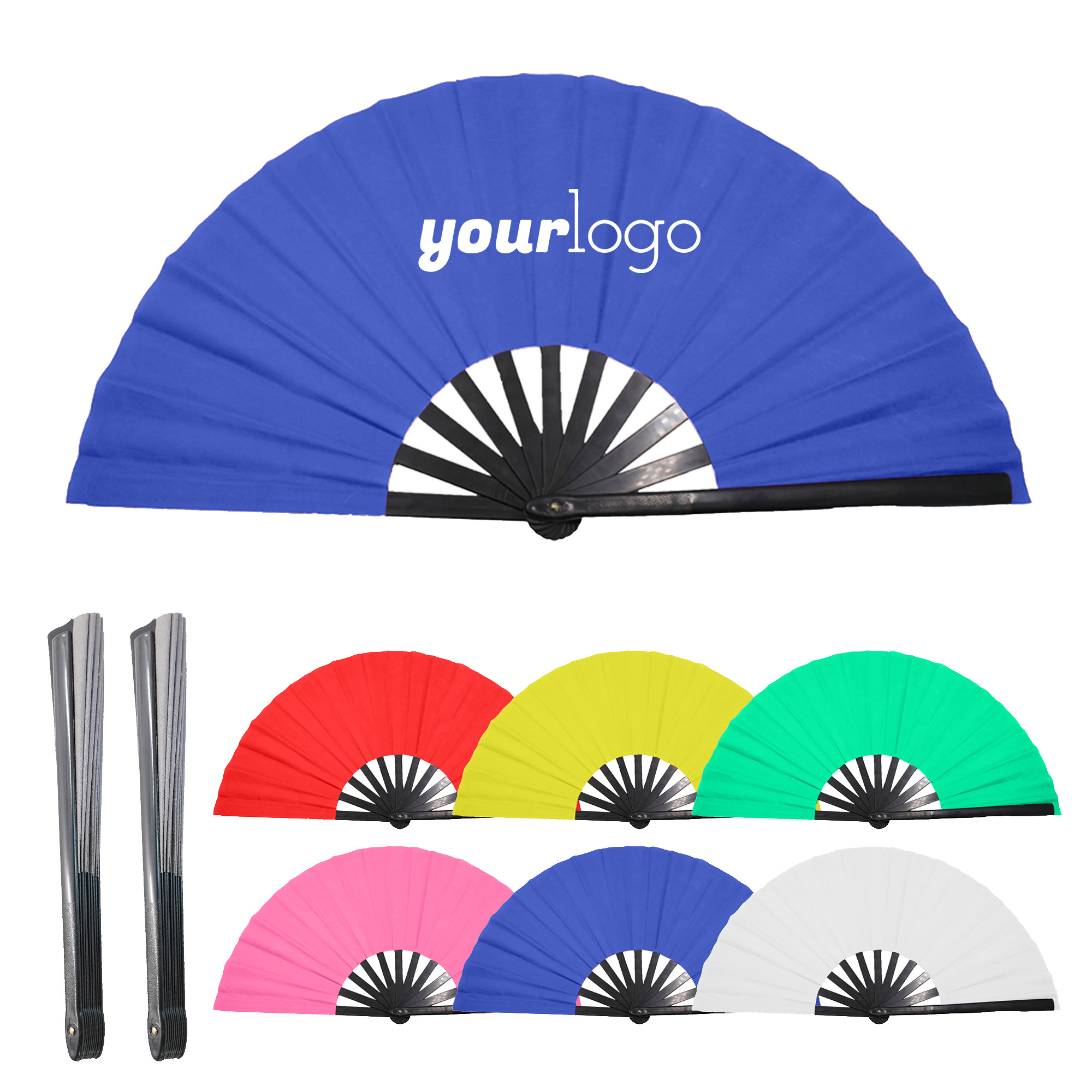 13" Portable Folding Kung Fu Fan for Festivals & Dance 2