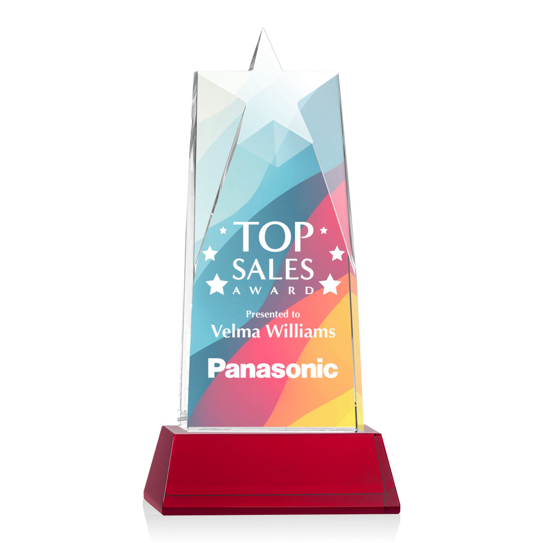Millington Star VividPrint™ Award on Base - Red 6