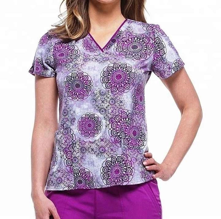 Custom Cotton All-Over Print Scrubs 3