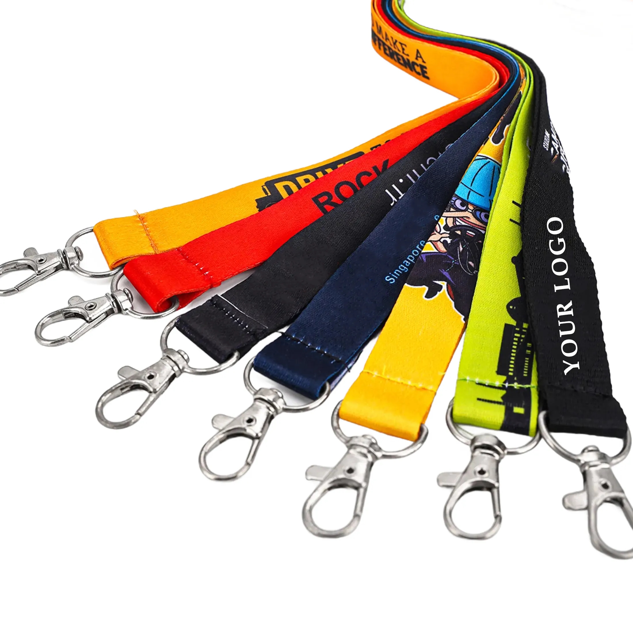 0.79" Custom Full-Color Badge Lanyards with Clip 1
