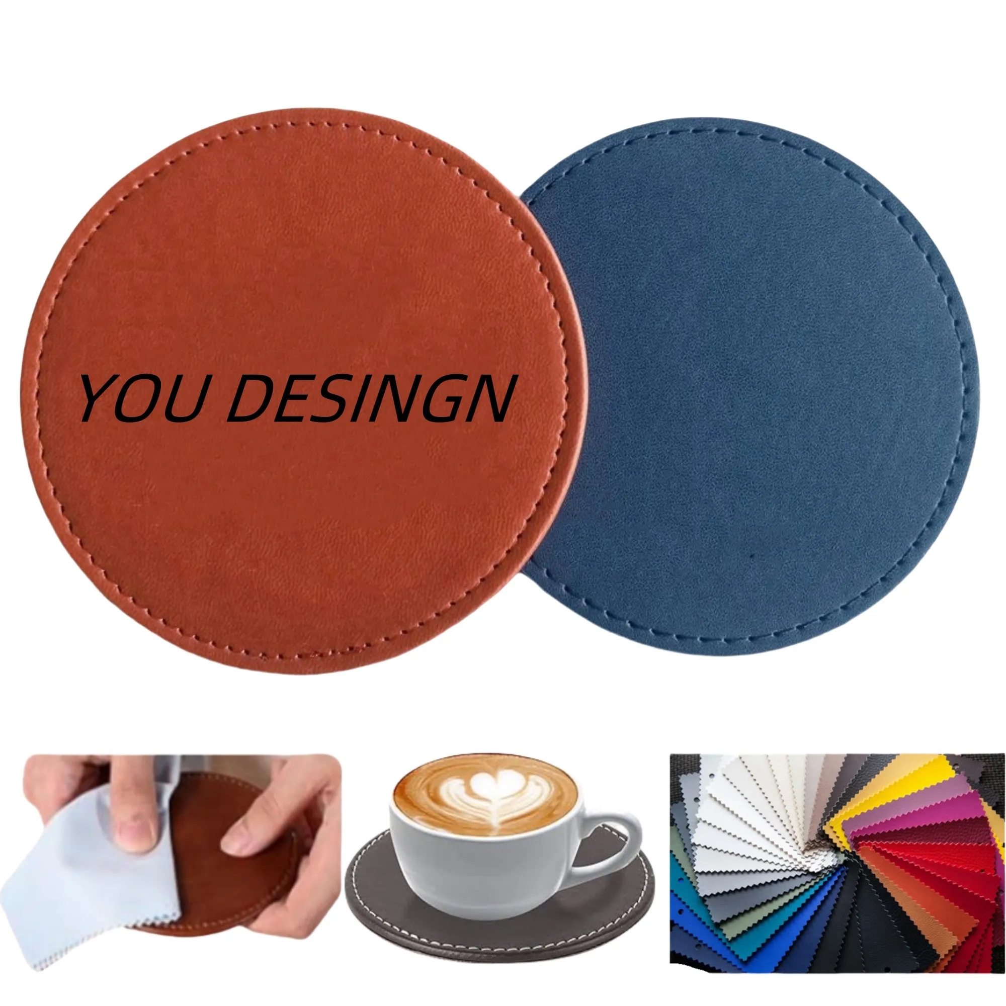 PU Leather Drink Coaster 5