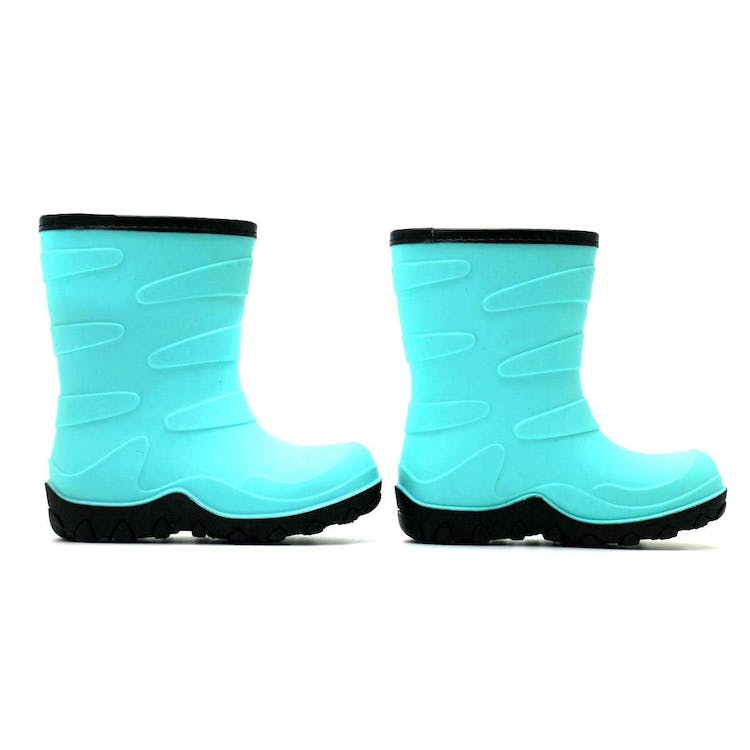 Youth Rubber Boots - Cyan Sizes 2-4 Ages 6-11 Years 1